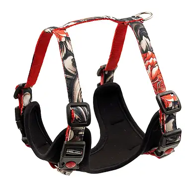 Art Line шлейка для собак неопрен, капрон с принтом ТАТУ