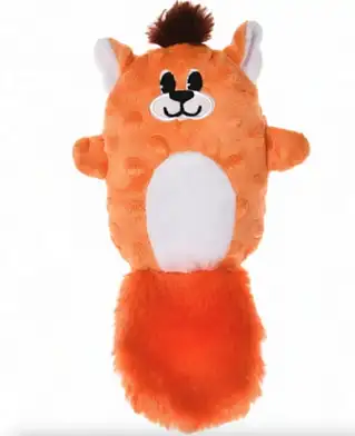 Homepet Premium игрушка для собак лиса с пищалкой плюш