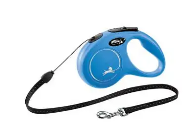 Flexi рулетка-трос для собак, голубая, New Classic cord blue