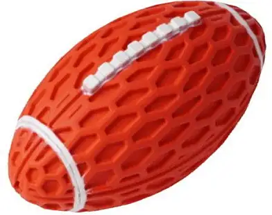Homepet SILVER SERIES игрушка для собак мяч регби с пищалкой красный каучук